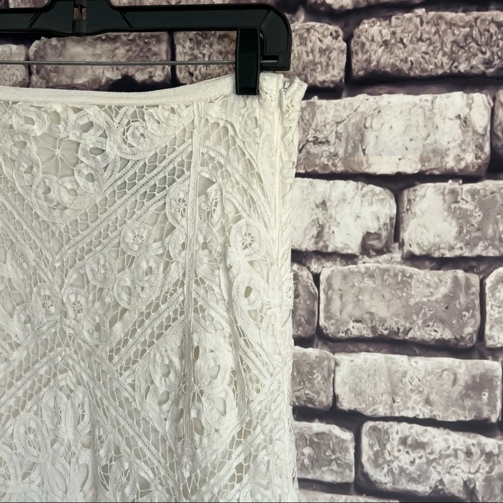 INC White High Low Skirt Size 4